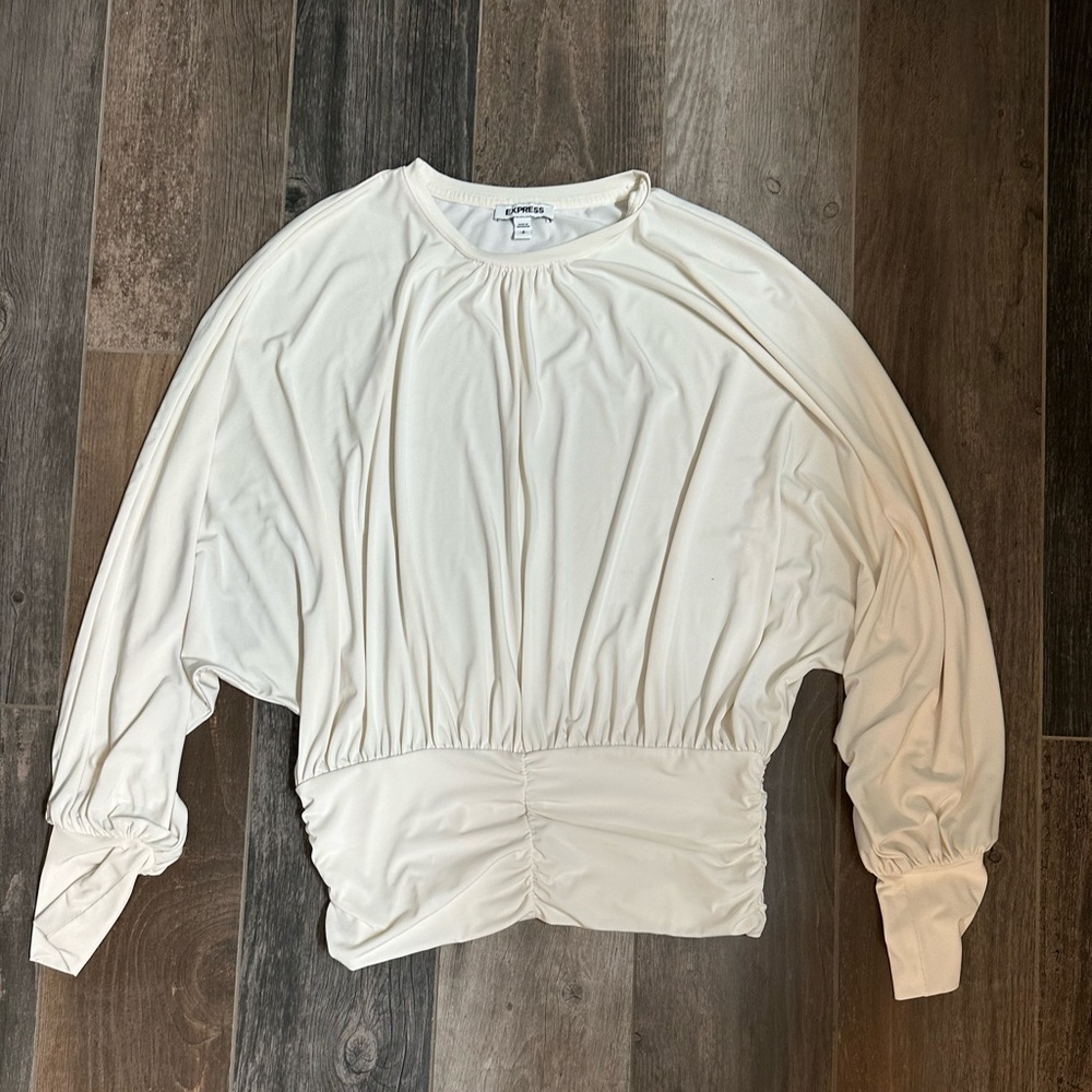 Express Long Sleeve Blouse. Size Small. Cream Color.
